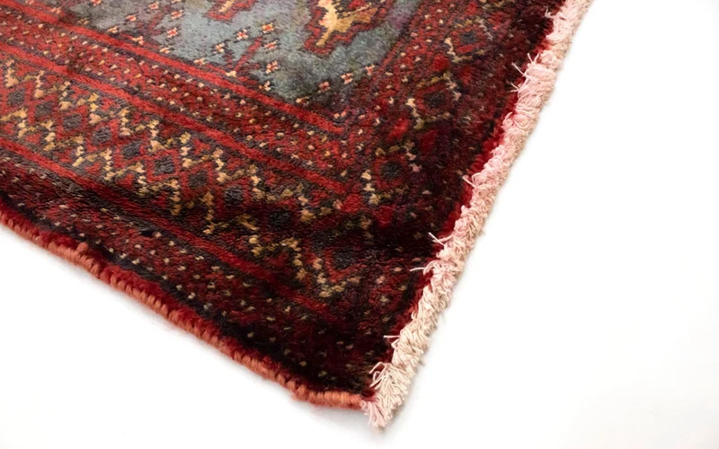 Turkaman Teppich 60x130cm - Orientteppich - blau