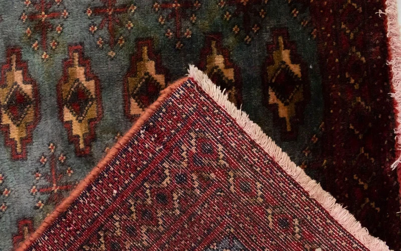 Turkaman Teppich 60x130cm - Orientteppich - blau