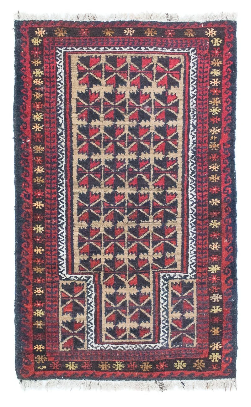 Belutsch Teppich 78x129cm - Orientteppich - blau