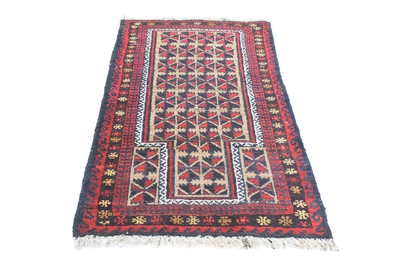 Belutsch Teppich 78x129cm - Orientteppich - blau