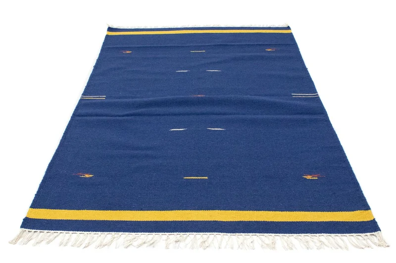Kelim Modern Teppich 120x180cm - blau