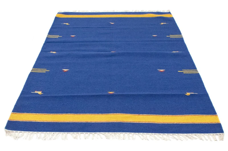 Kelim Modern Teppich 120x180cm - blau