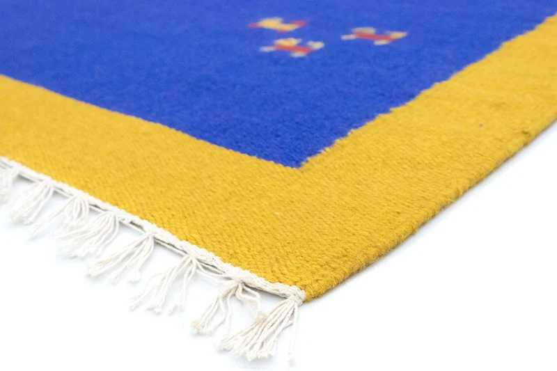 Kelim Modern Teppich 120x180cm - blau