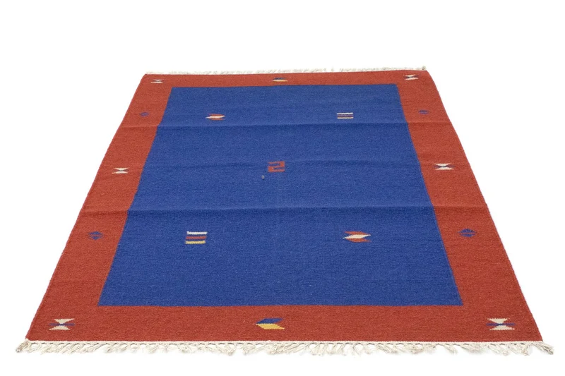 Kelim Modern Teppich 120x180cm - blau