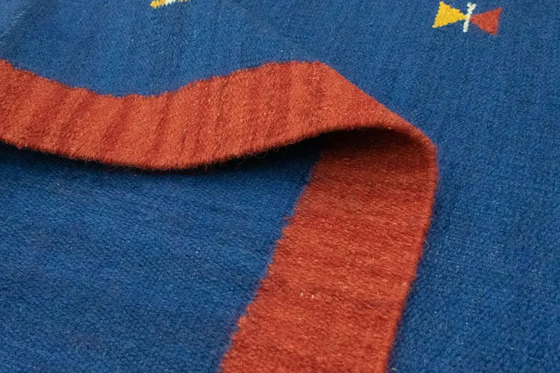 Kelim Modern Teppich 120x180cm - blau
