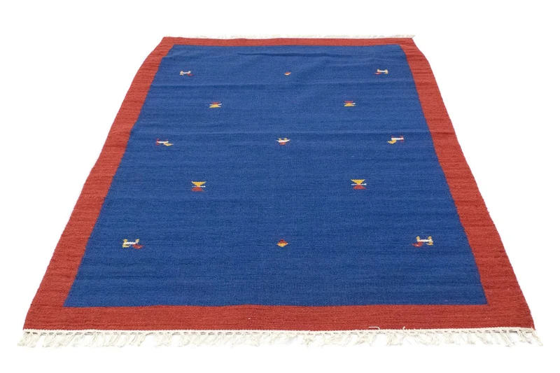 Kelim Modern Teppich 120x180cm - blau