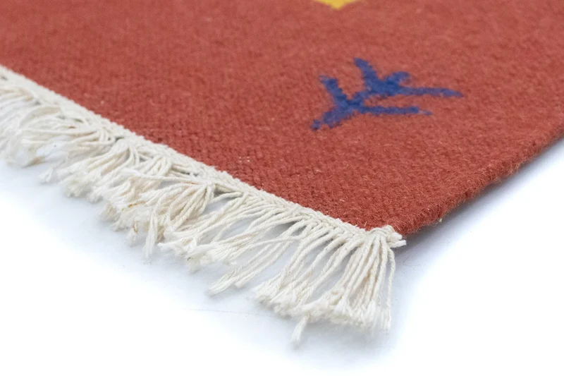 Kelim Modern Teppich 140x200cm - blau