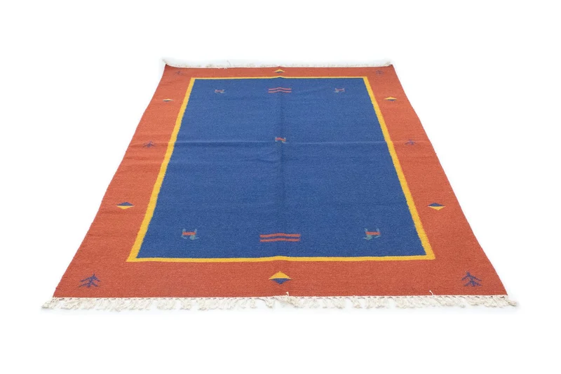 Kelim Modern Teppich 140x200cm - blau