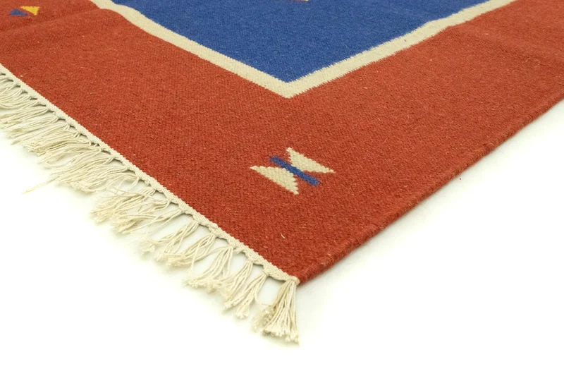 Kelim Modern Teppich 200x300cm - blau