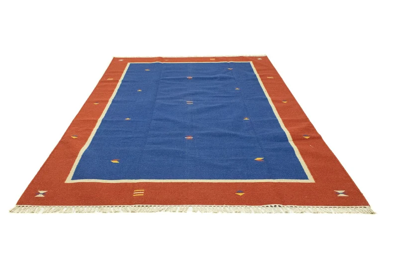 Kelim Modern Teppich 200x300cm - blau