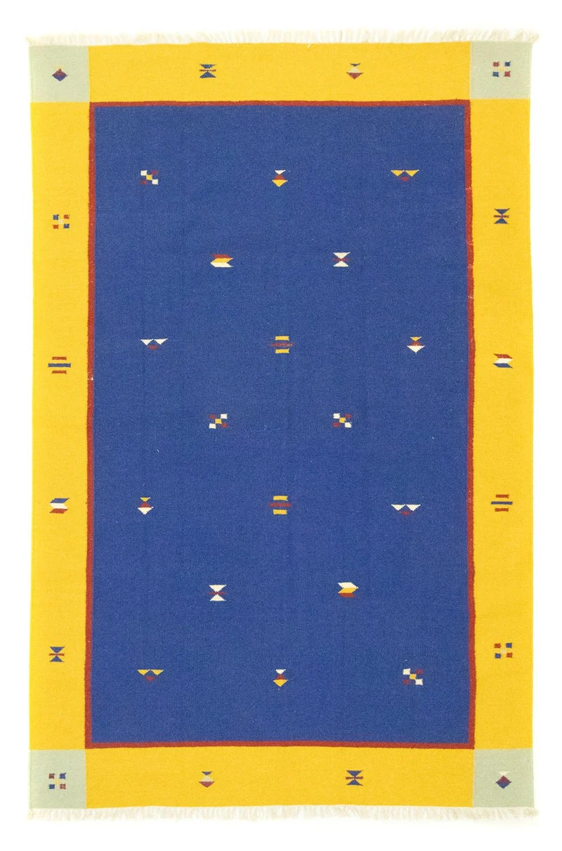Kelim Modern Teppich 200x300cm - blau