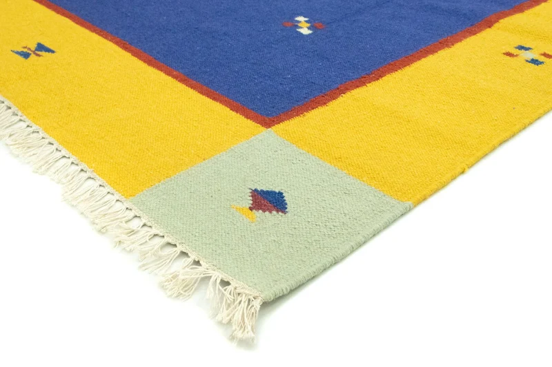 Kelim Modern Teppich 200x300cm - blau