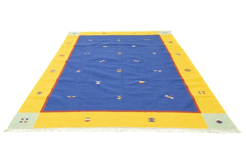 Kelim Modern Teppich 200x300cm - blau