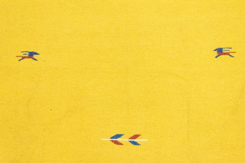 Kelim Modern Teppich 120x180cm - gelb