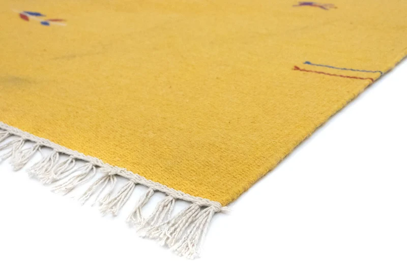 Kelim Modern Teppich 120x180cm - gelb