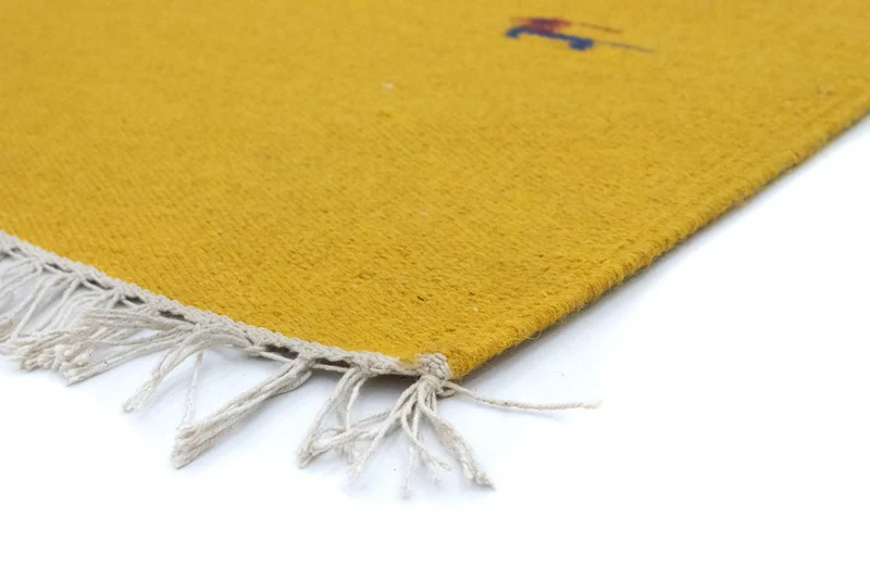 Kelim Modern Teppich 120x180cm - gelb
