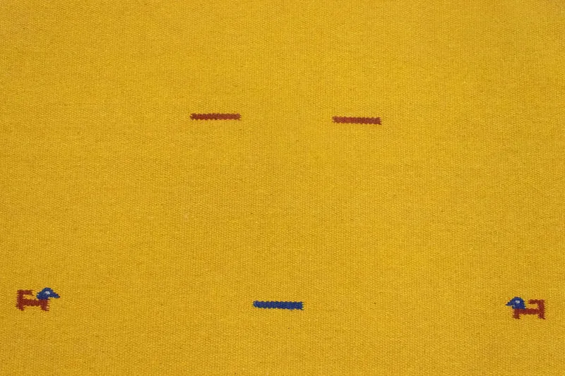 Kelim Modern Teppich 120x180cm - gelb