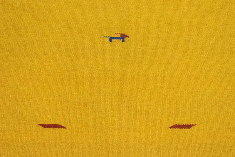 Kelim Modern Teppich 120x180cm - gelb