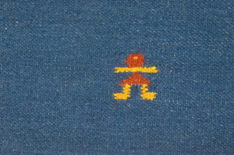 Kelim Modern Teppich 140x200cm - blau