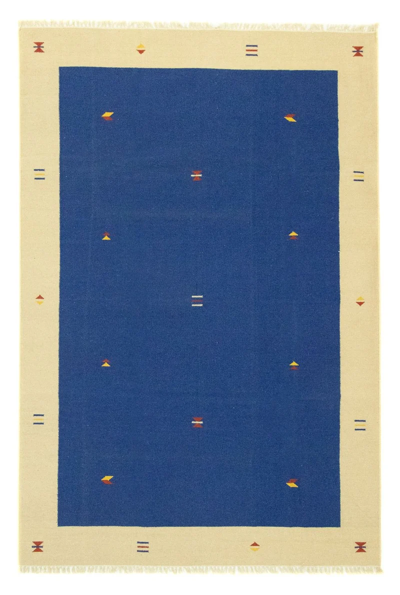 Kelim Modern Teppich 200x300cm - blau