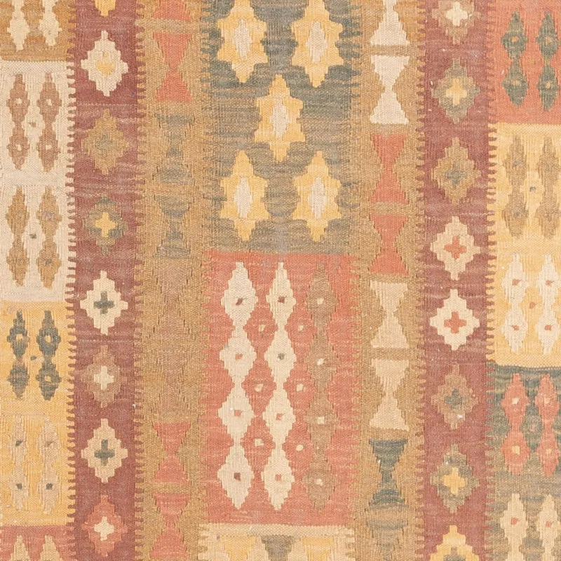 Läufer Kelim - Splash - 95 x 315 cm - hellbeige