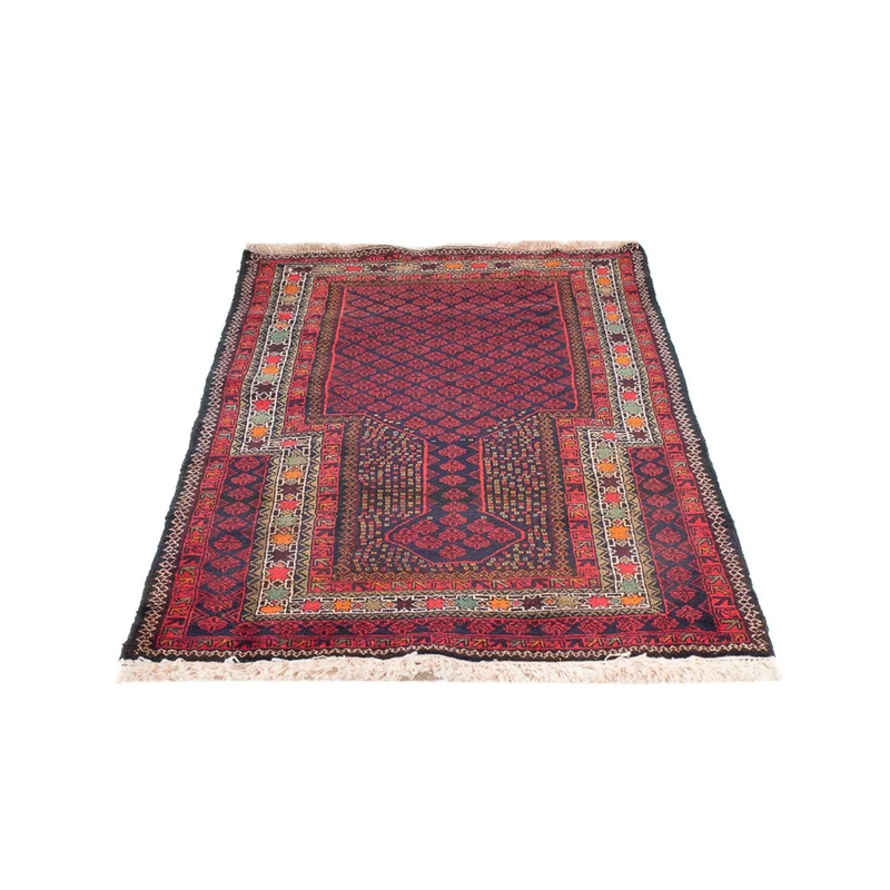 Belutsch Teppich quadratisch - 200 x 200 cm - dunkelrot