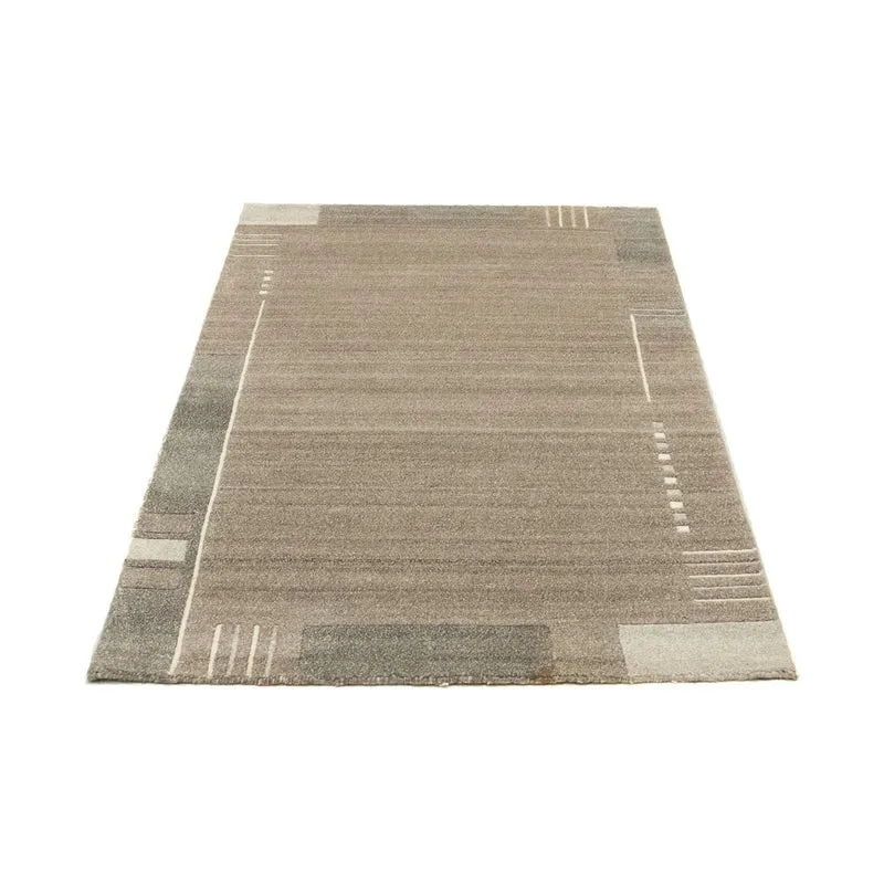 Nepal Teppich 90x160cm - Wollteppich - hellchoco