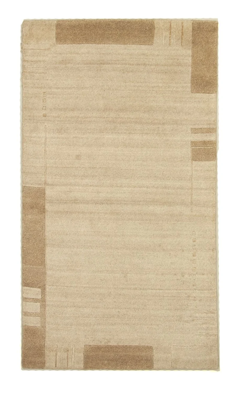 Nepal Teppich 90x160cm - Wollteppich - beige