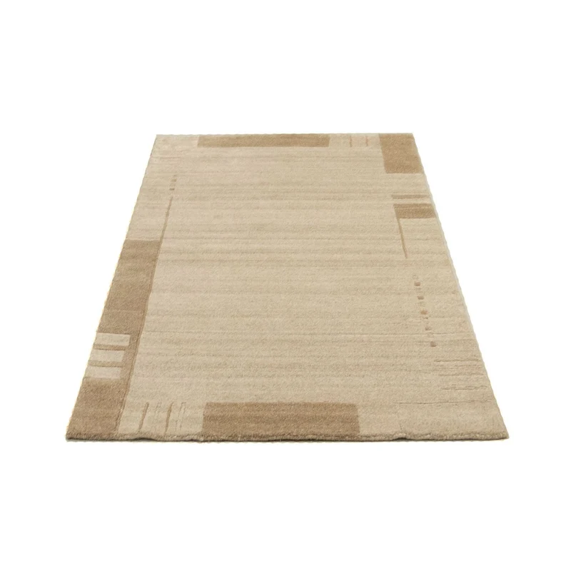 Nepal Teppich 90x160cm - Wollteppich - beige
