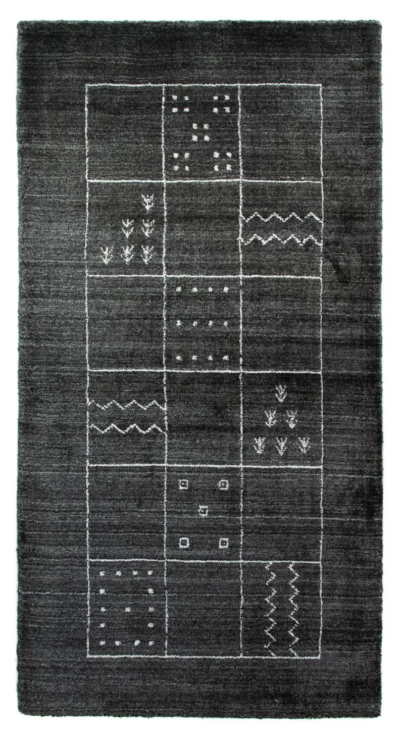 Vintage Teppich 70x140cm - dunkelgrau