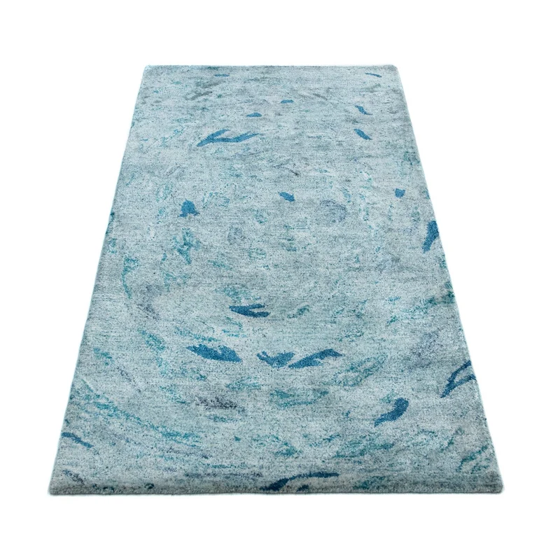 Designer Teppich 70 x 140 cm - türkis