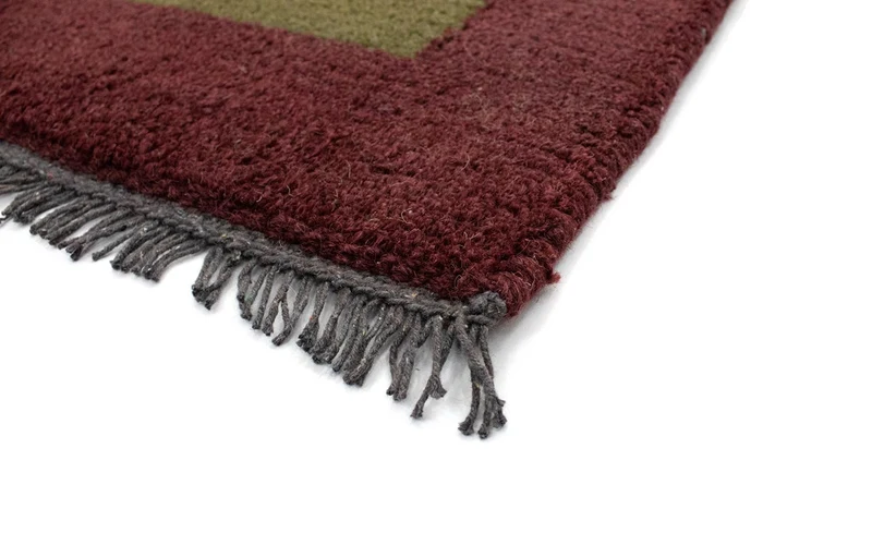 Nepal Teppich 70 x 140 cm - grün