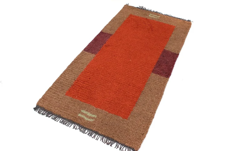 Nepal Teppich 70 x 140 cm - rot