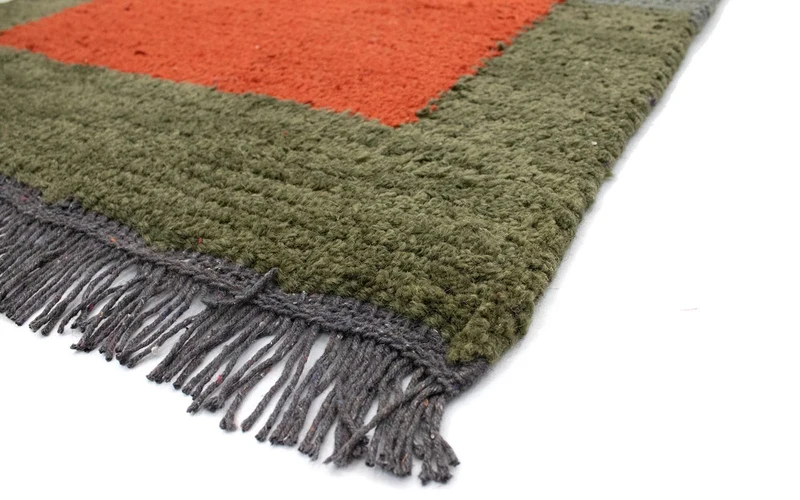 Nepal Teppich 70 x 140 cm - rot