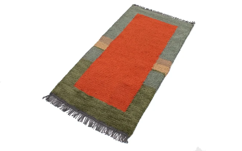 Nepal Teppich 70 x 140 cm - rot