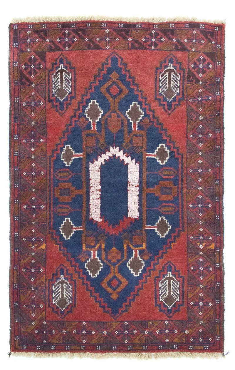 Belutsch Teppich 82x131cm - Orientteppich - blau
