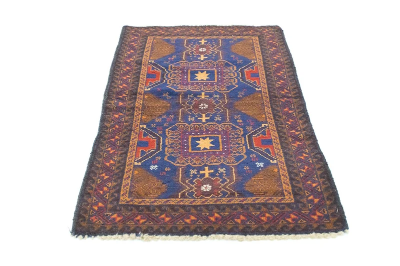 Belutsch Teppich 81x137cm - Orientteppich - blau
