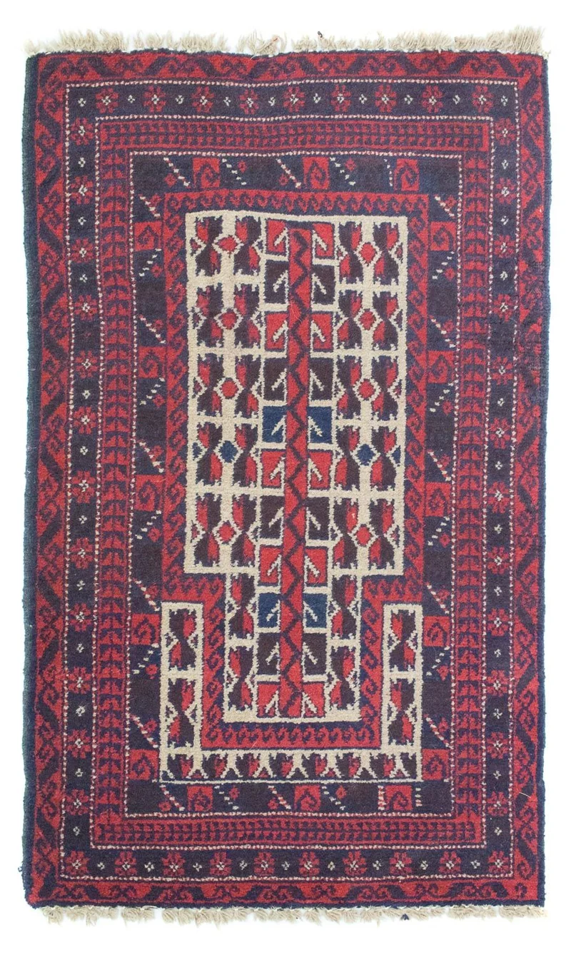 Belutsch Teppich 74x125cm - Orientteppich - rot