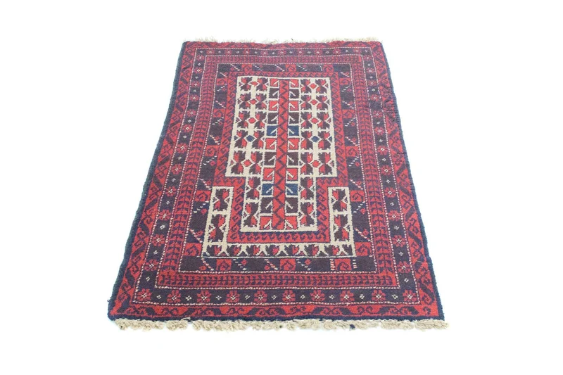 Belutsch Teppich 74x125cm - Orientteppich - rot