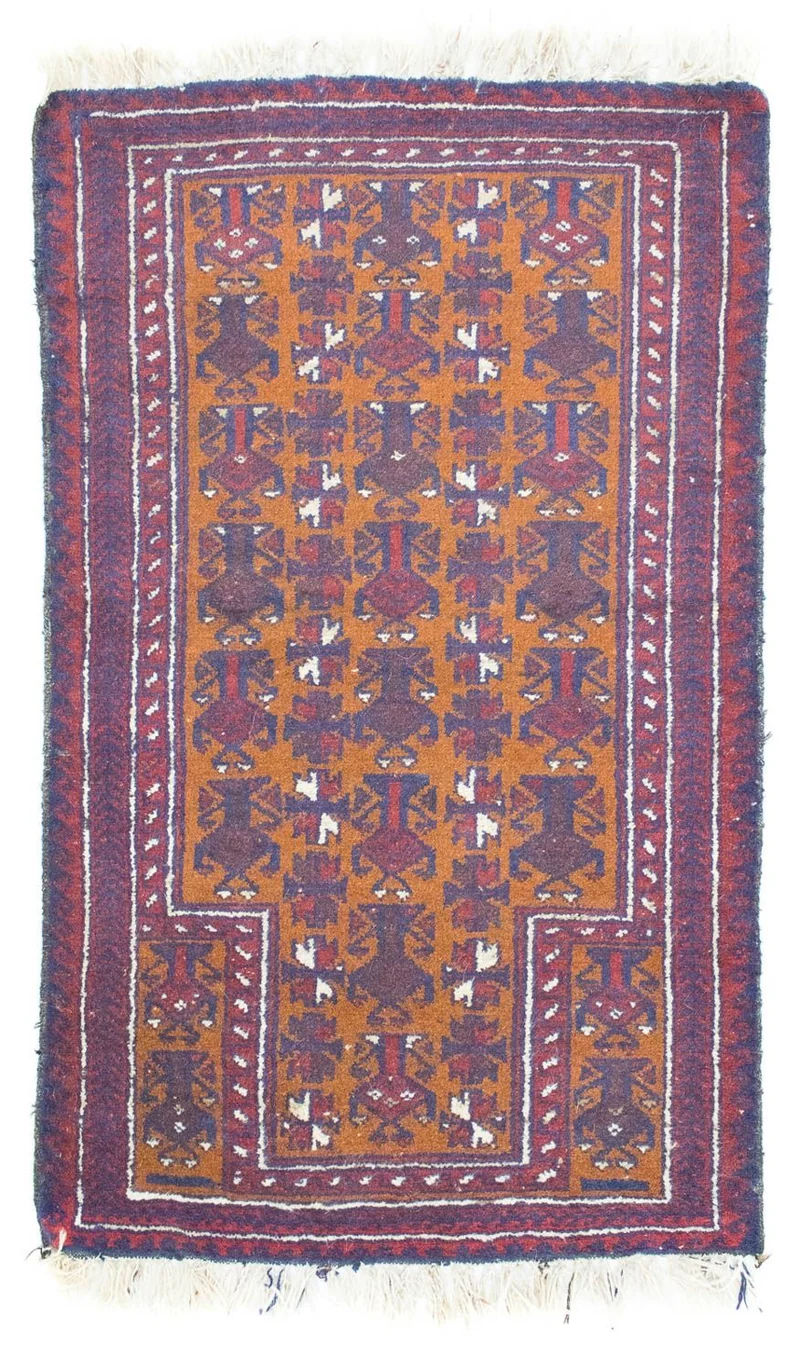 Belutsch Teppich 85x138cm - Orientteppich - orange