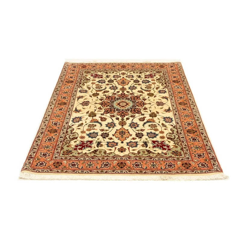 Täbriz - 50 Raj Teppich 102x151cm - Perserteppich - beige