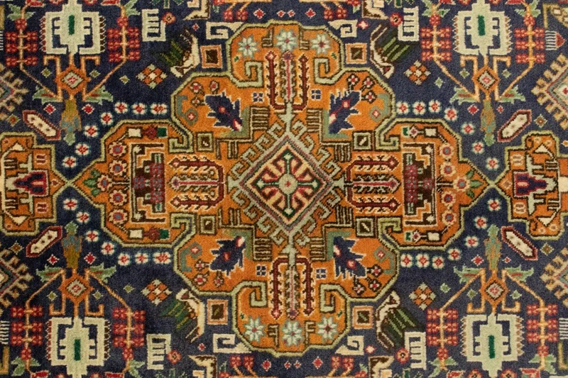 Täbriz - 40 Raj Teppich 101x150cm - Perserteppich - dunkelblau