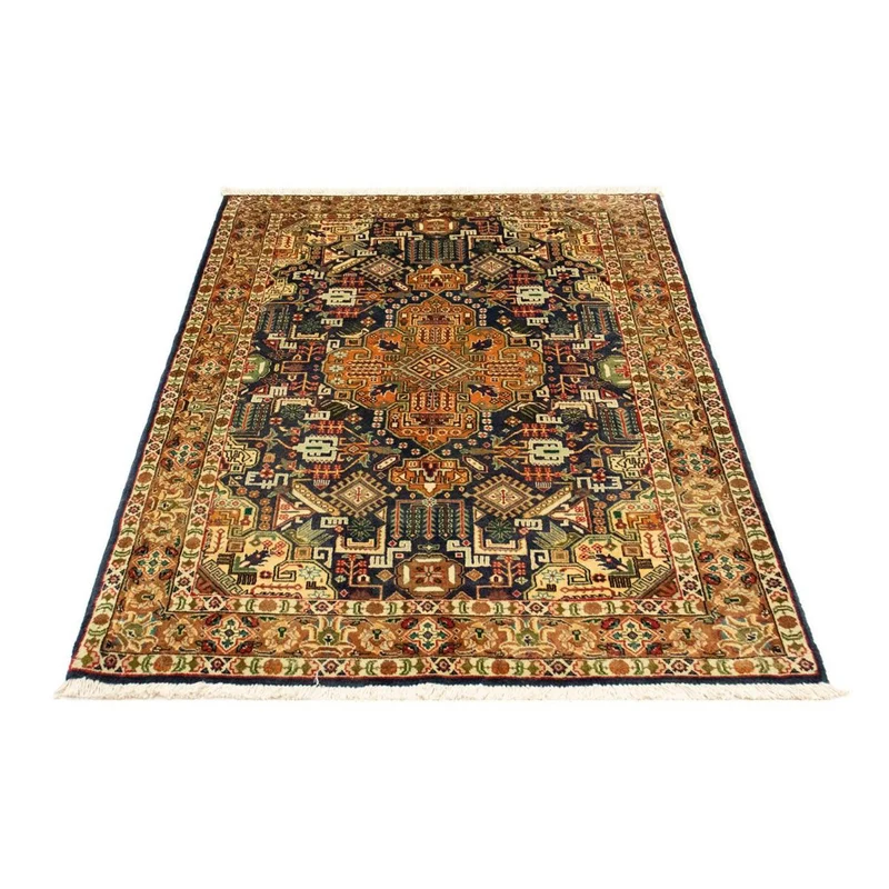 Täbriz - 40 Raj Teppich 101x150cm - Perserteppich - dunkelblau