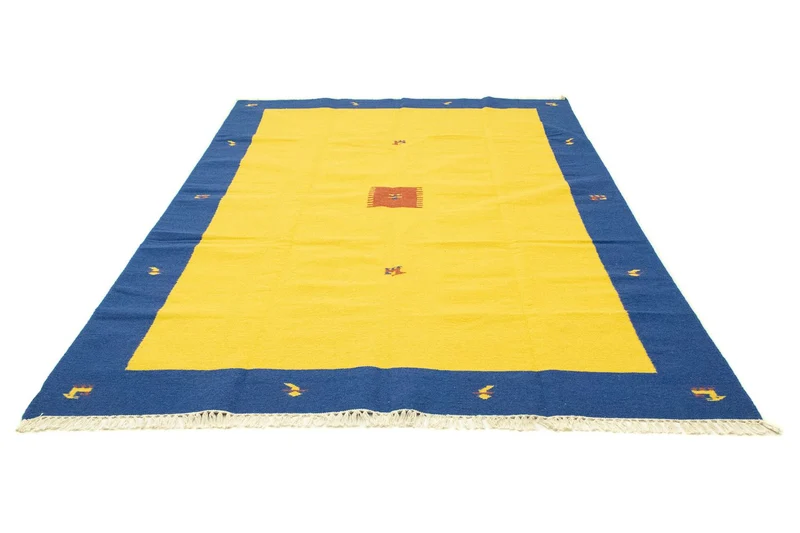 Kelim Modern Teppich 200x300cm - gelb