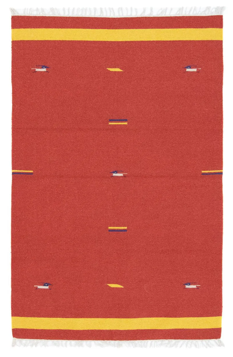 Kelim Modern Teppich 120x180cm - rot