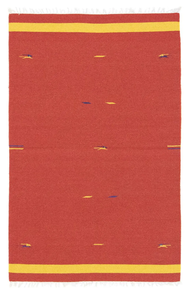 Kelim Modern Teppich 120x180cm - rot