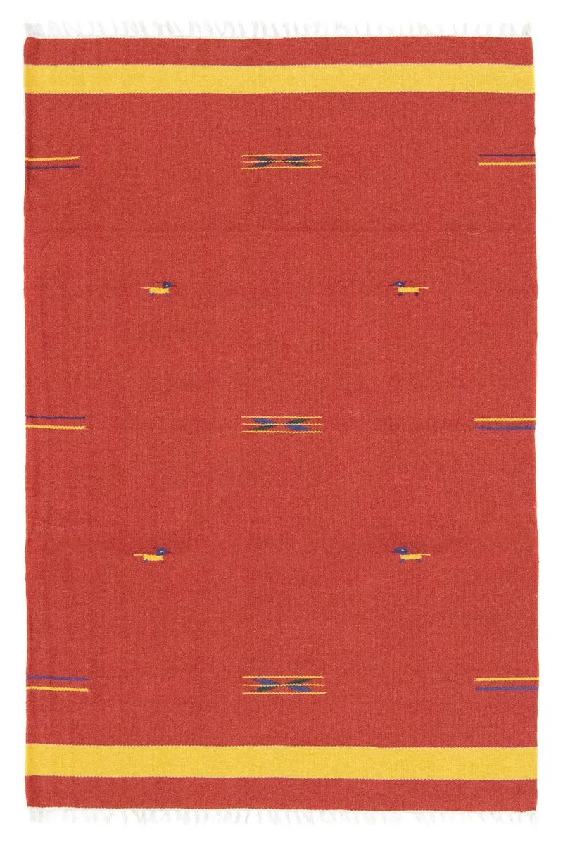 Kelim Modern Teppich 120x180cm - rot
