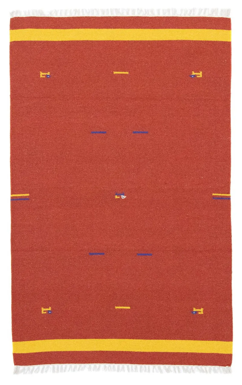 Kelim Modern Teppich 120x180cm - rot