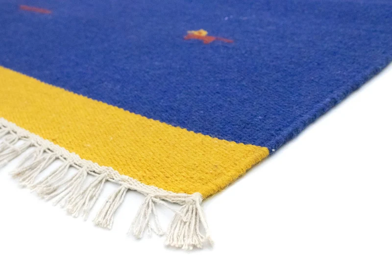 Kelim Modern Teppich 120x180cm - blau