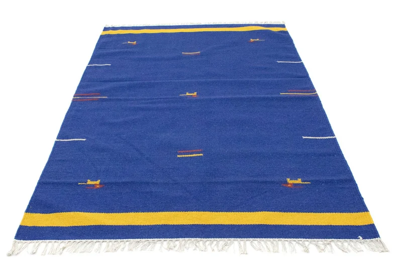 Kelim Modern Teppich 120x180cm - blau